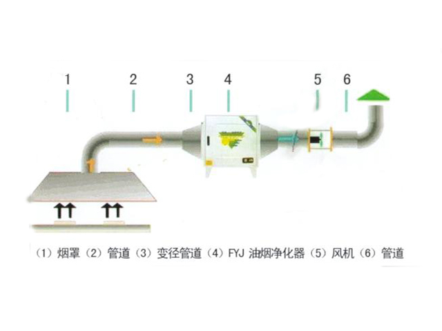 饭店水果短视频app油烟处理设备和排烟系统